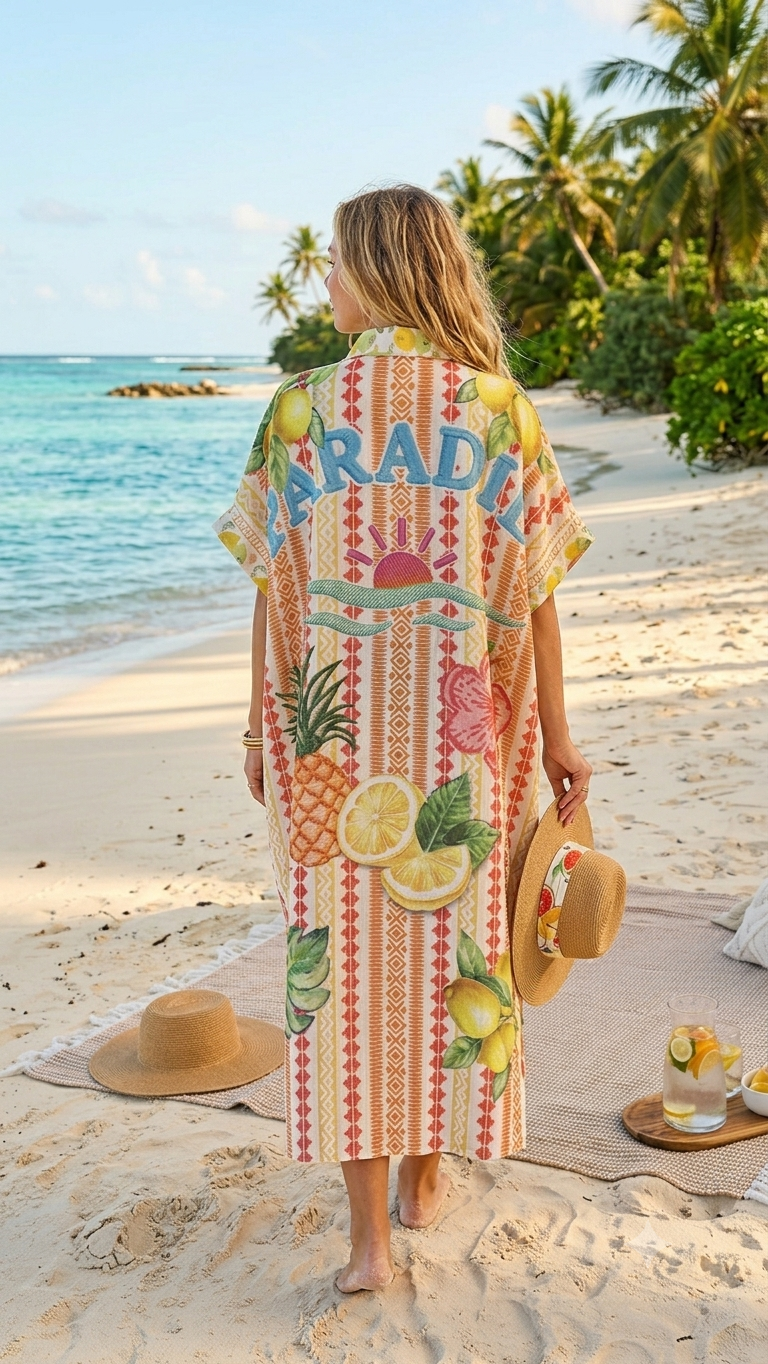 2486 Paradise Onesize Italian Collar Button Down Dress