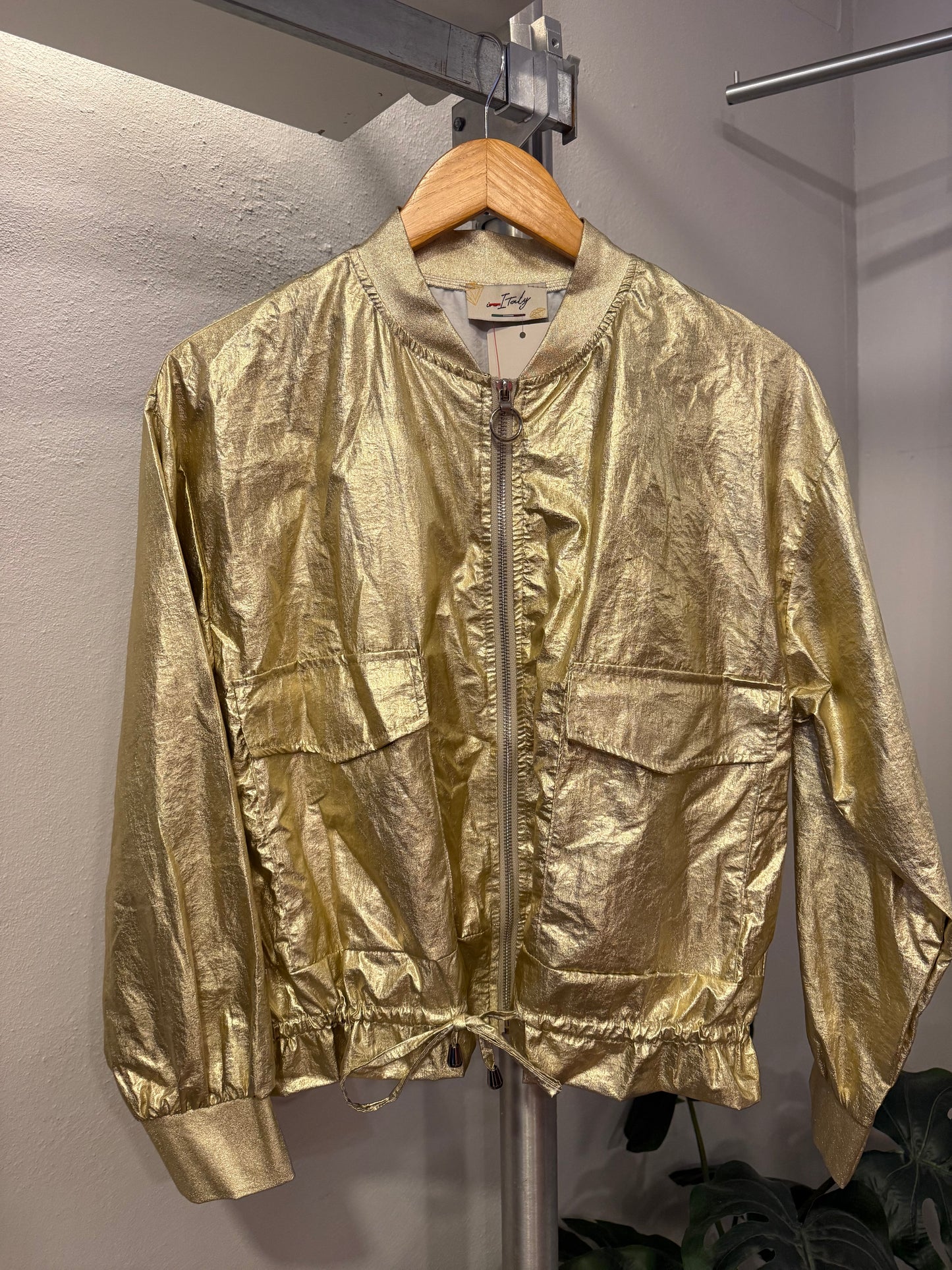 Onesize Metallic Bomber Jacket