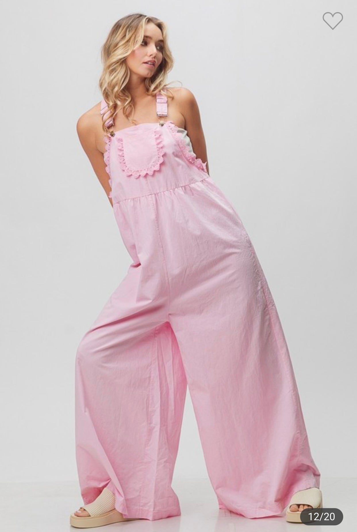 1093 Oversized Lace Wide Leg Jumpsuit