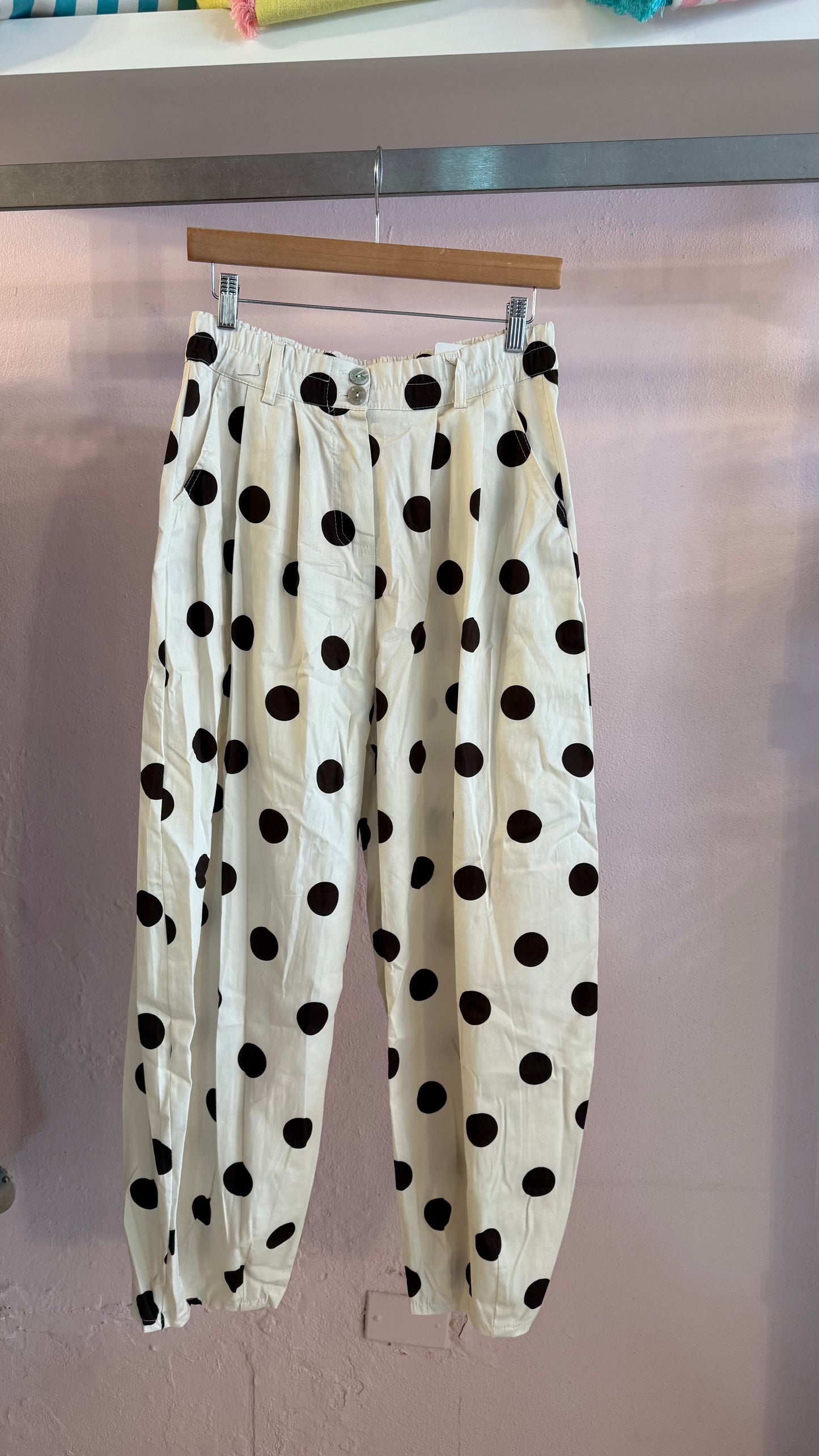 2393 Italian Polka Dots Barrel Pants