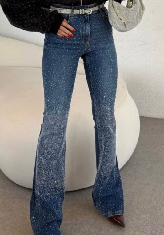 1783 Rhinestones Denim Pant