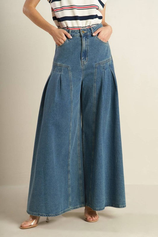 Wide Leg Denim Pant