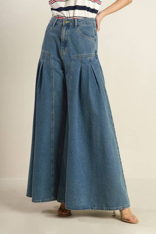 Wide Leg Denim Pant