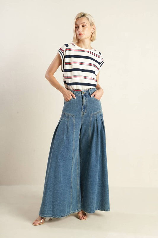 Wide Leg Denim Pant