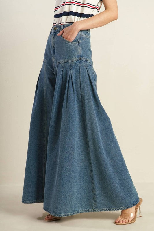 Wide Leg Denim Pant