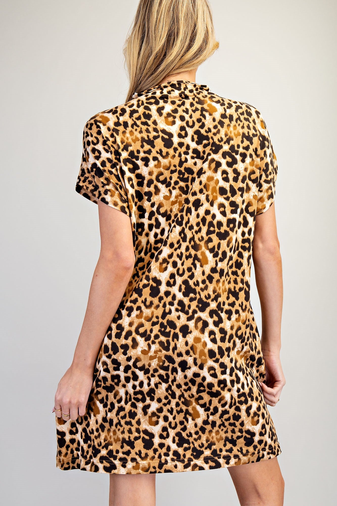 2005 Mock Neck Animal Print Dress
