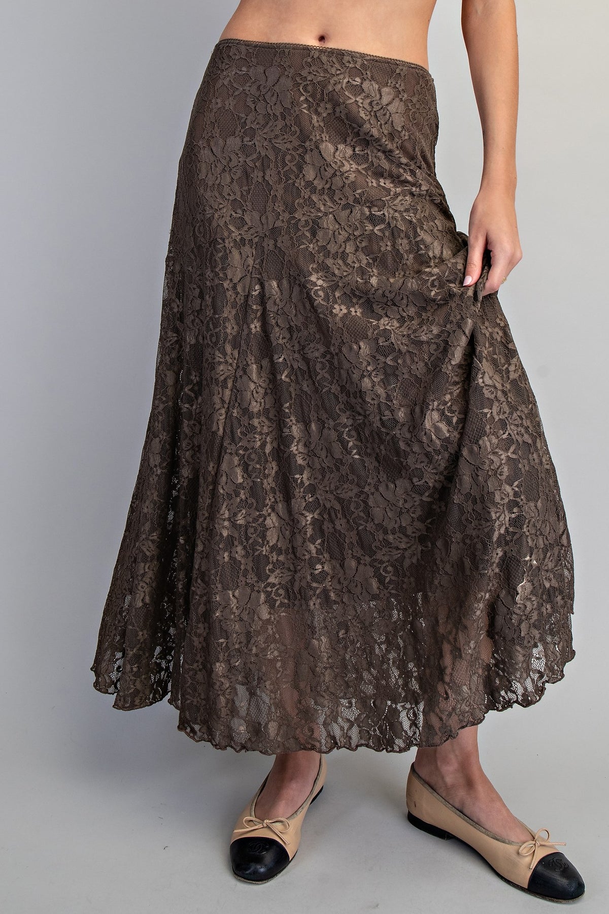 2768 Lace Maxi Skirt