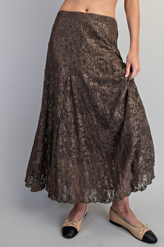 2768 Lace Maxi Skirt