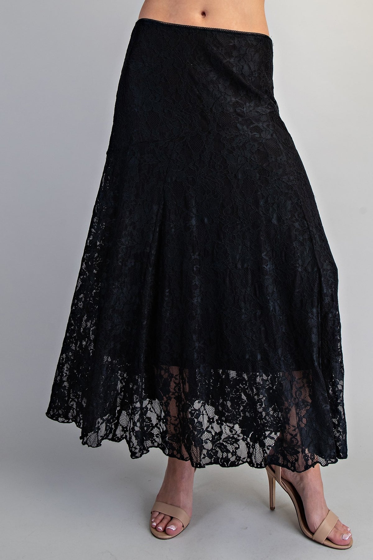 2768 Lace Maxi Skirt