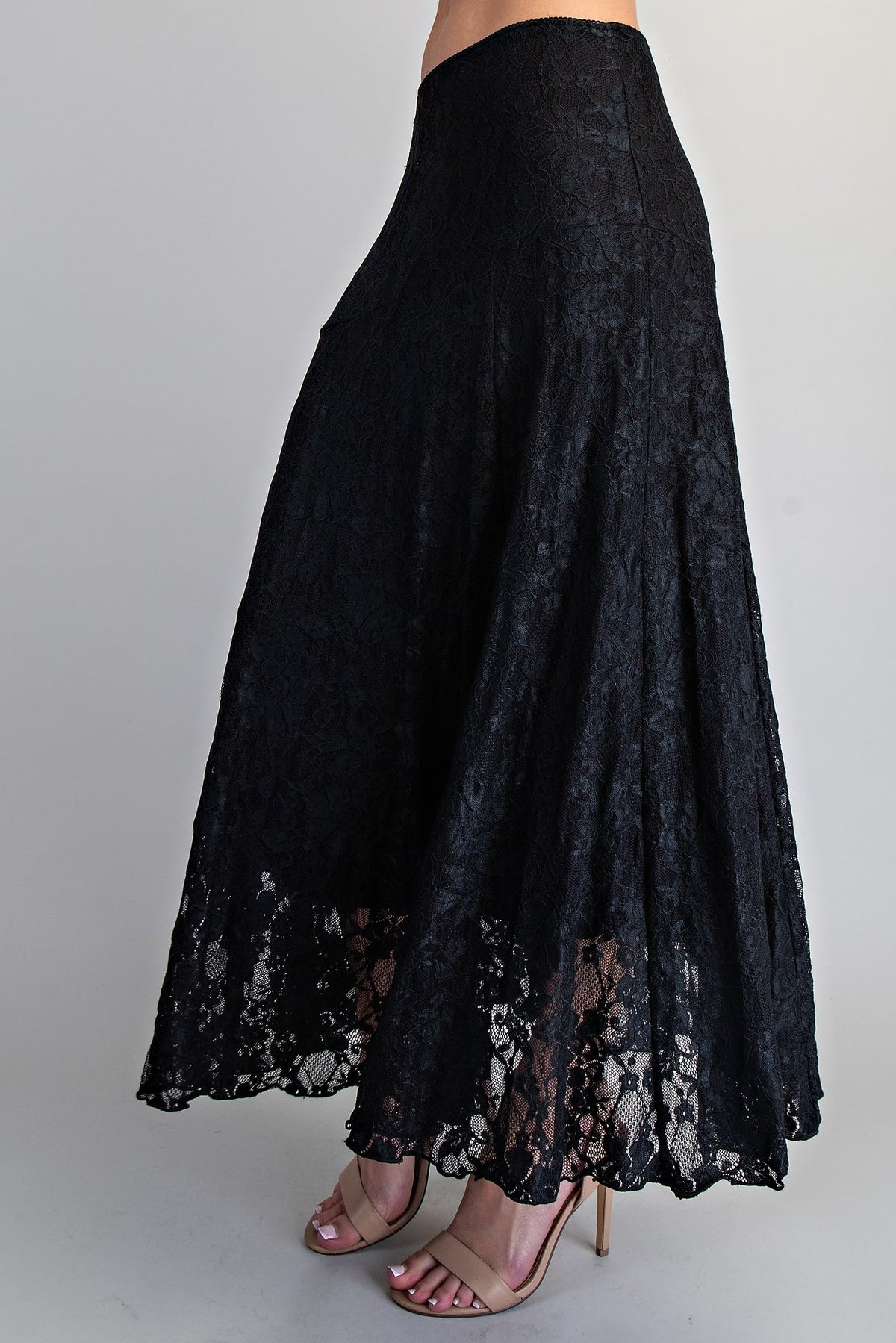 2768 Lace Maxi Skirt