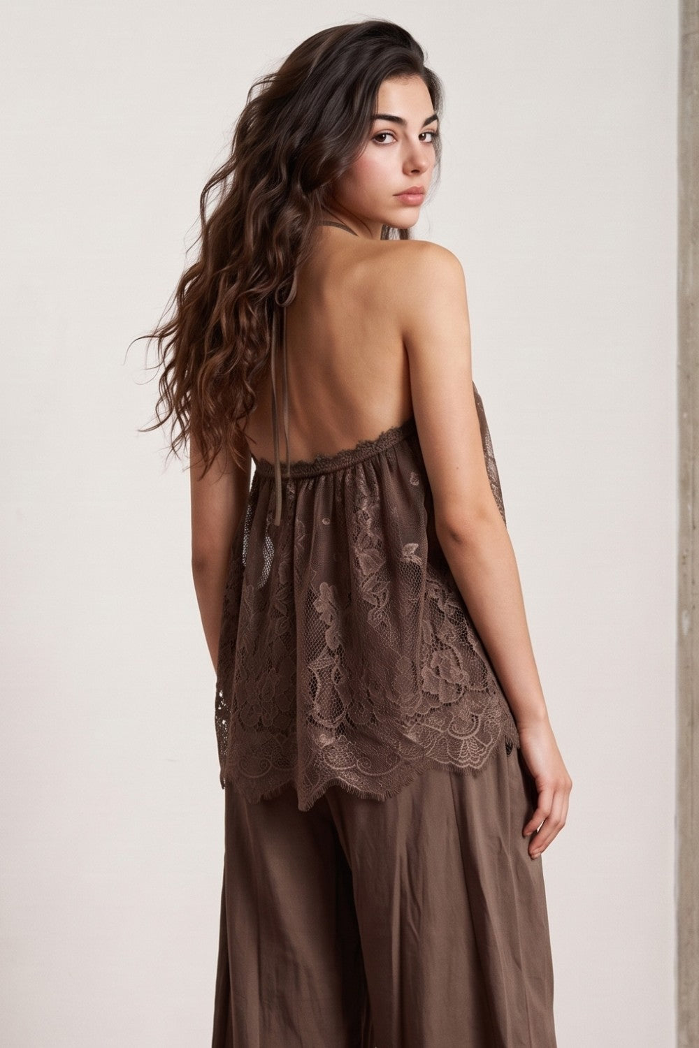 2761 Halter Lace Top