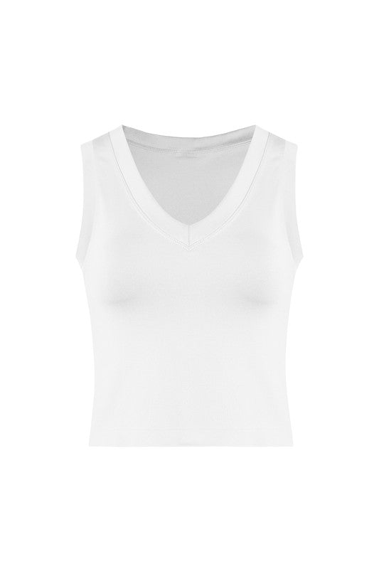 V-Neck Sleeveless Basic Top