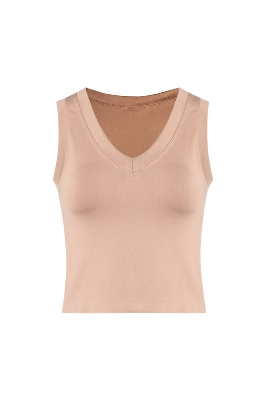 V-Neck Sleeveless Basic Top