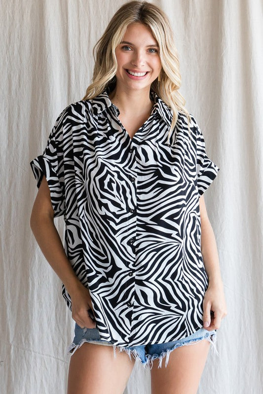 1731 Zebra Print Shirt