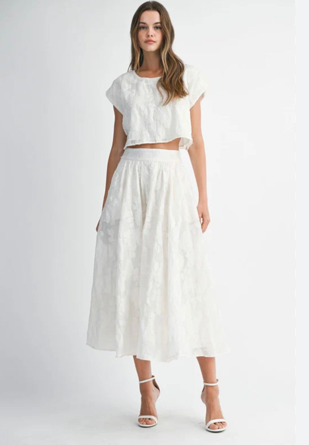 1462 Flower Brocade Skirt Set