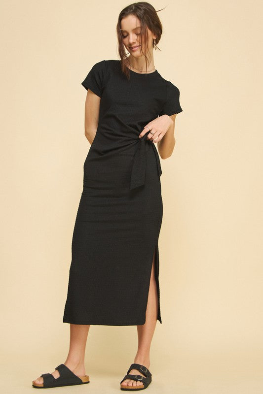 Knot Stretch Midi Dress