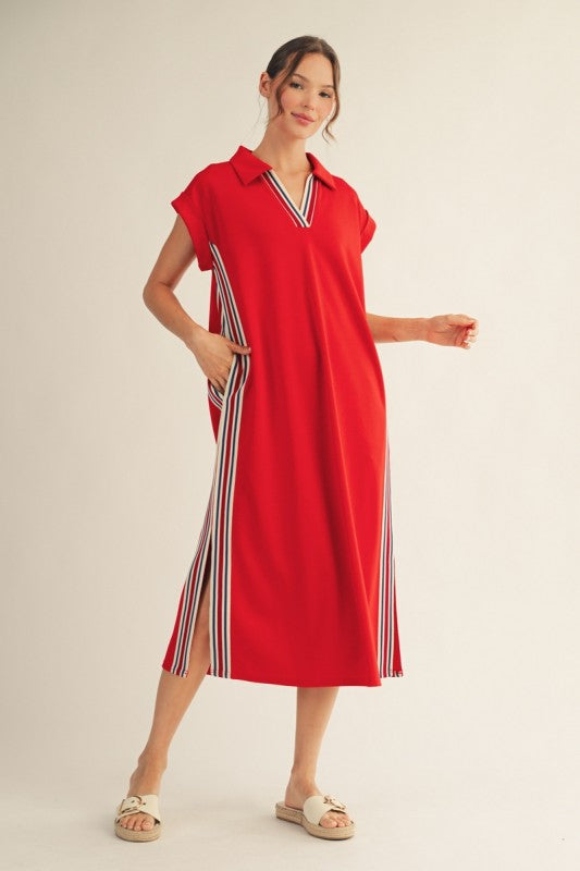 2109 Collar Track Lines Dress