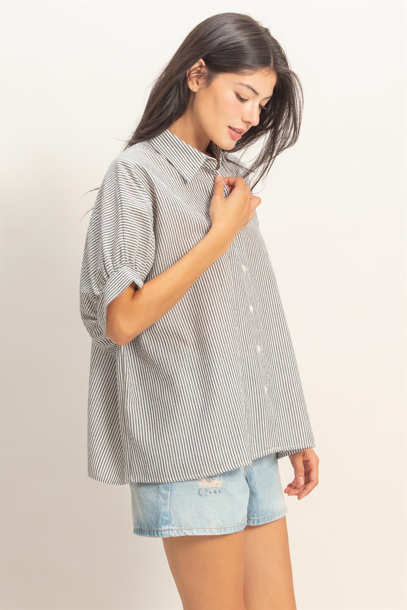 2336 Striped Button Down Shirt