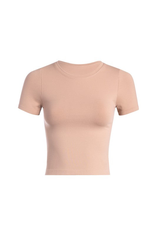 Round Neck Sleeve Basic Top