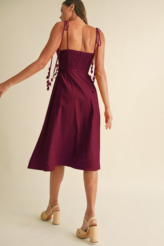 1820 Corset Midi Dress with Floral Detail