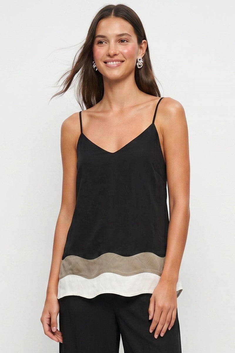 2555 Color Block Straps Top