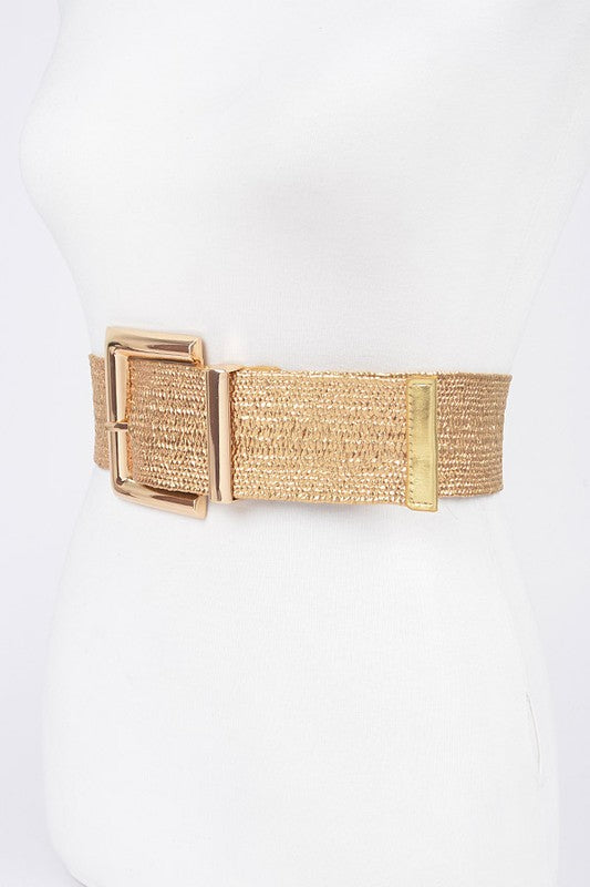 1104 Metallic Straw Elastic Belt