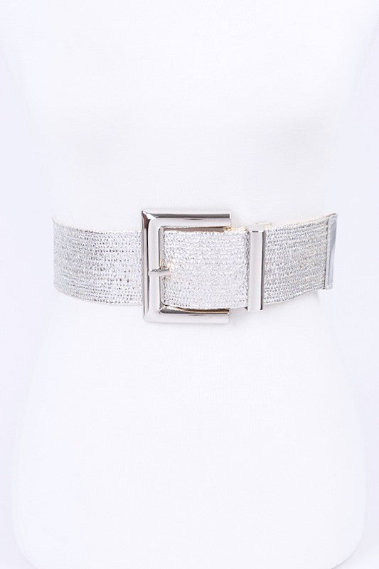 1104 Metallic Straw Elastic Belt