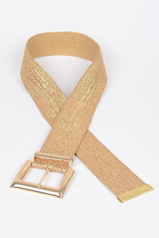 1104 Metallic Straw Elastic Belt