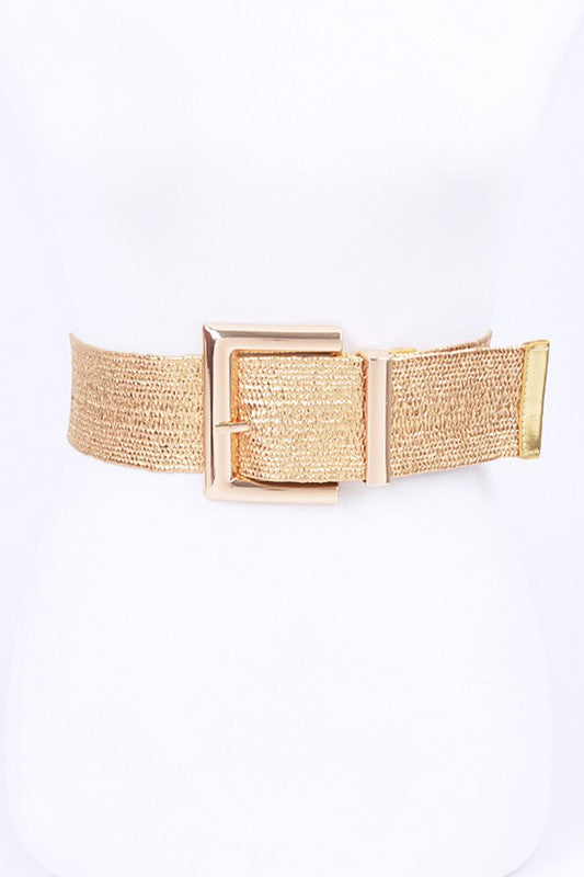 1104 Metallic Straw Elastic Belt