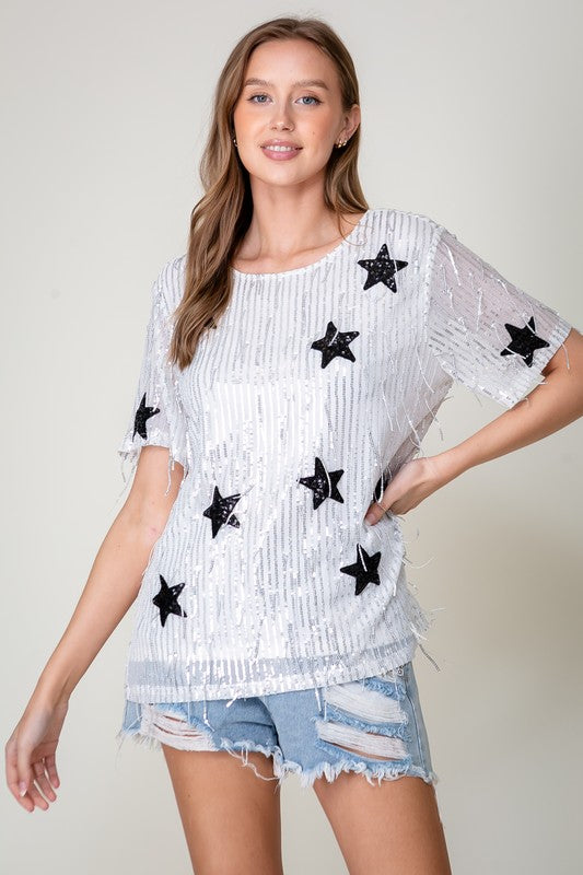 1924 Stars Sequin Shirt