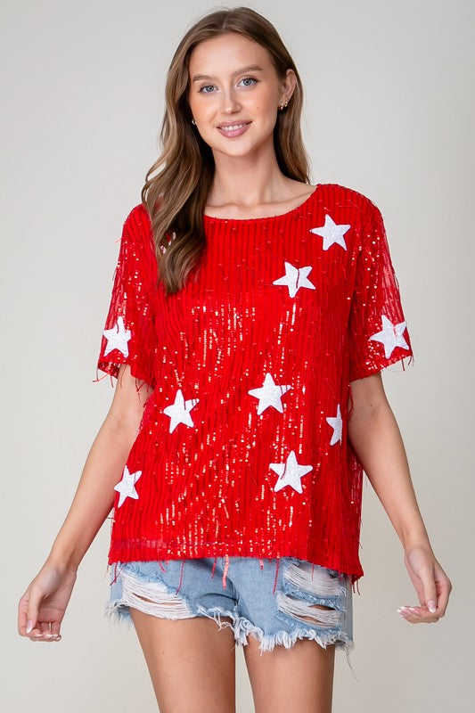 1924 Stars Sequin Shirt