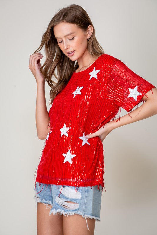 1924 Stars Sequin Shirt