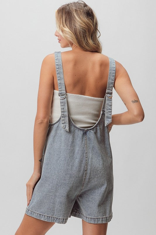 Vintage Light Denim Romper