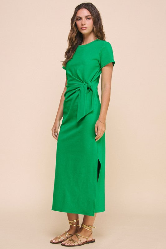 Knot Stretch Midi Dress