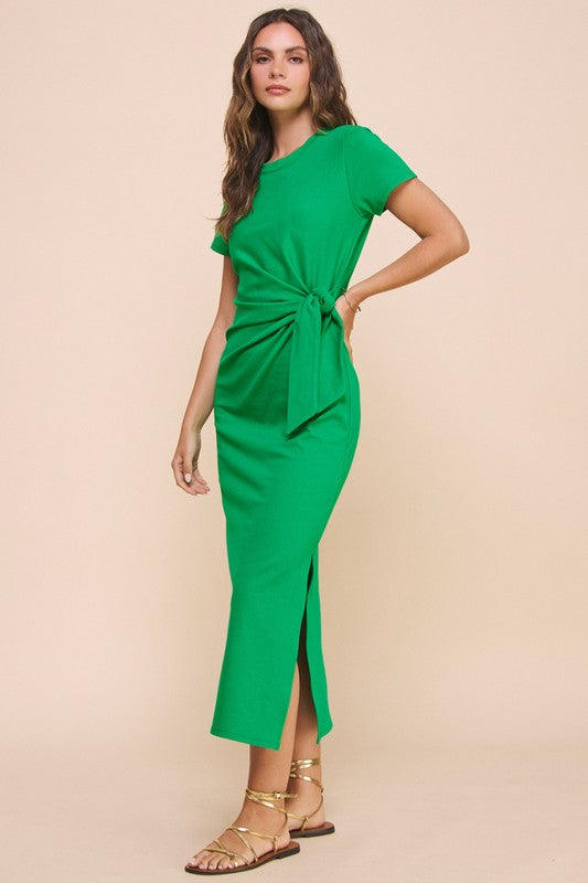 Knot Stretch Midi Dress