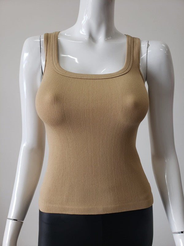 1945 Ribbed Basic Tank Top