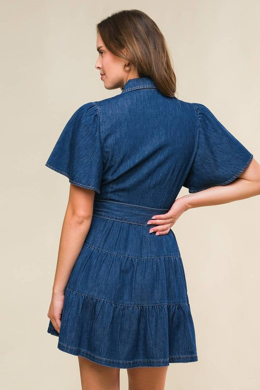1110 Denim Short Dress
