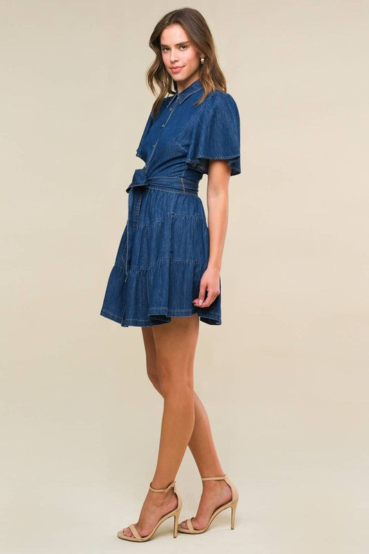 1110 Denim Short Dress