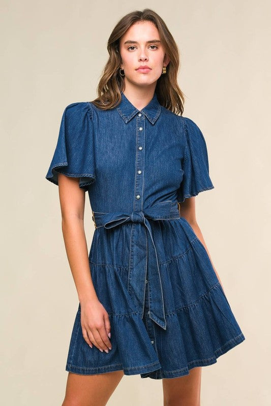 1110 Denim Short Dress