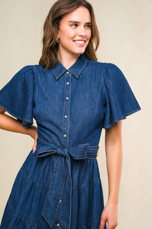1110 Denim Short Dress