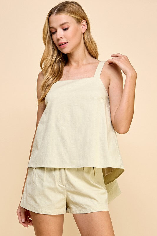 1316 Beige Back Bow Top
