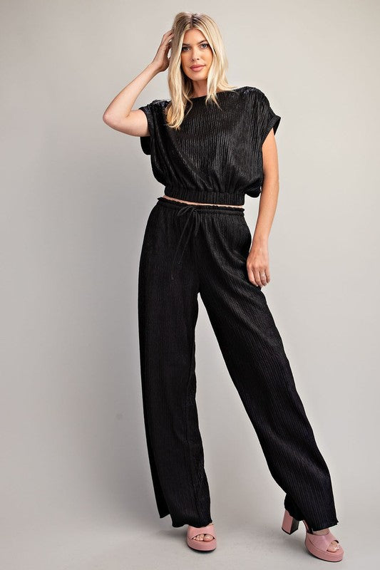 Metallic Long Pant Set