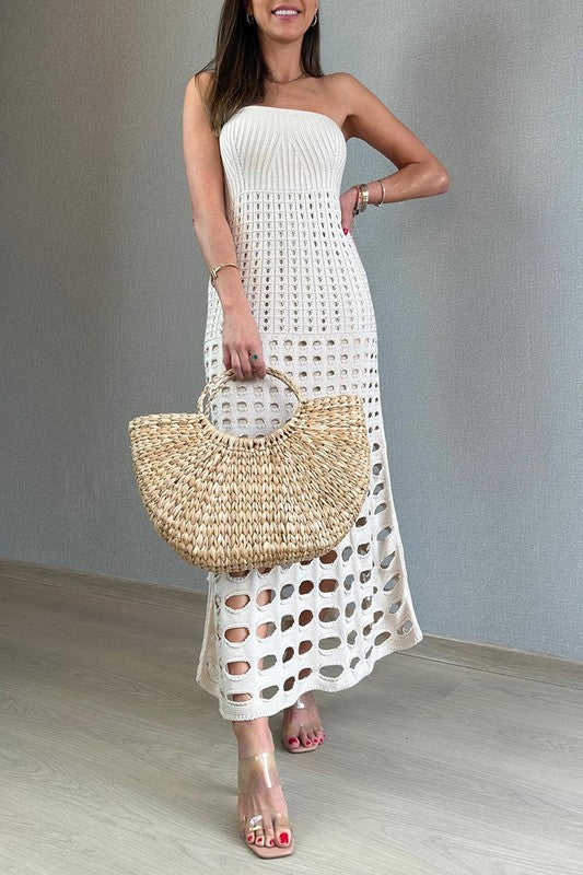 Strapless Crochet Dress