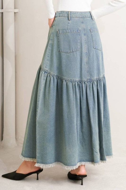 1881 Button Down Denim Skirt