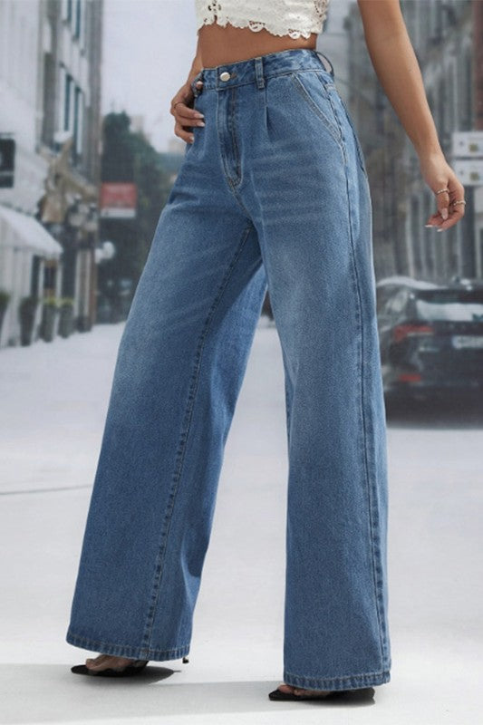 High Waist Wide Leg Jean Pant