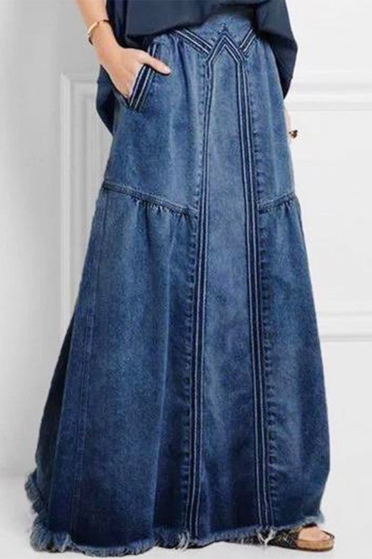 Denim Maxi Skirt