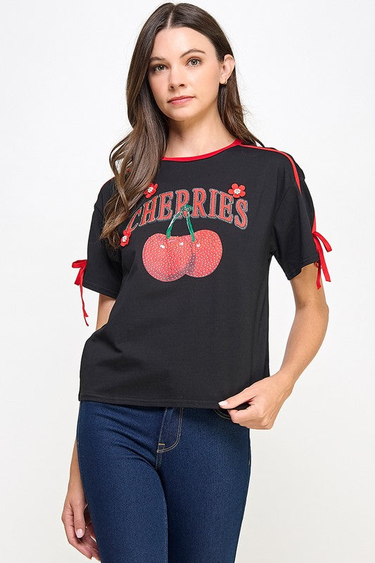 Rhinestones Cherry T-Shirt