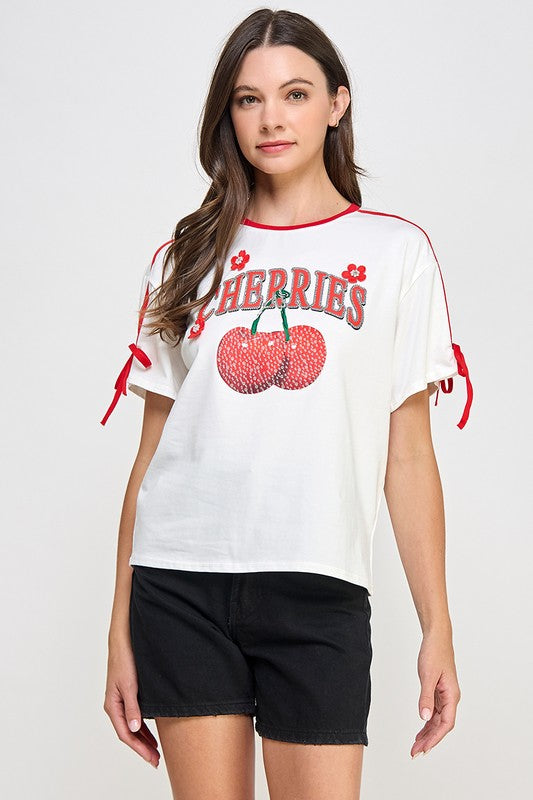 Rhinestones Cherry T-Shirt