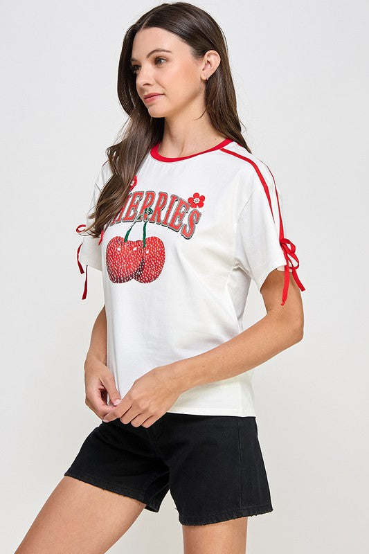 Rhinestones Cherry T-Shirt