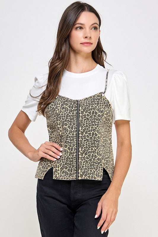 Vest Animal Print T-Shirt